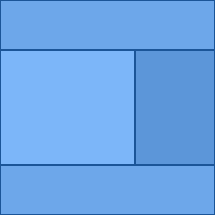 Simple representation of a grid layout overlayed in blue